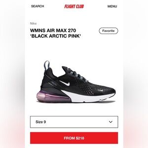 Nike Air Max 270 Black Arctic Pink